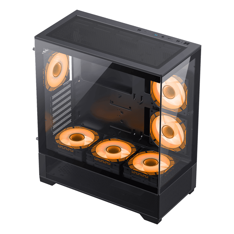 Gabinete Gamemax Vista AB Black 6 Fanes ARGB