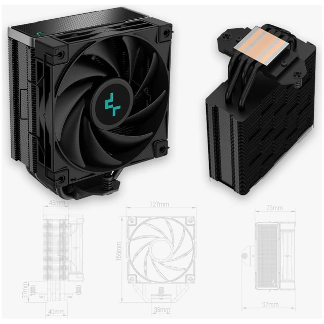 Disipador DEEPCOOL AK400 ZERO DARK