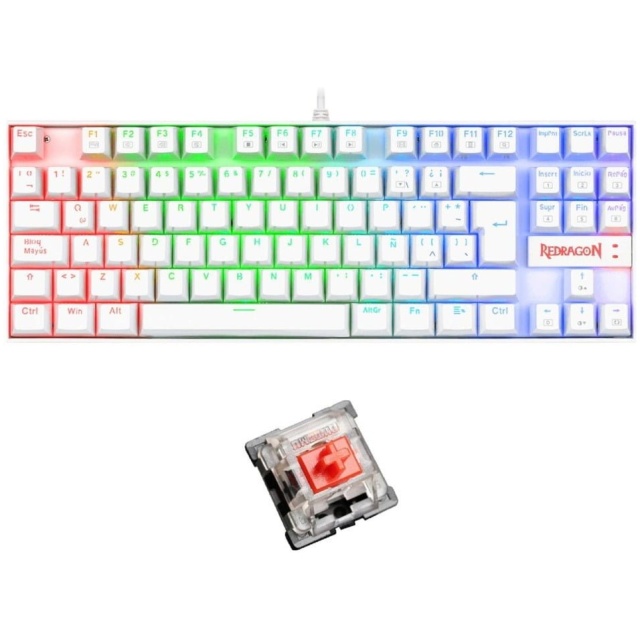 Teclado Mecanico Redragon Kumara RGB White