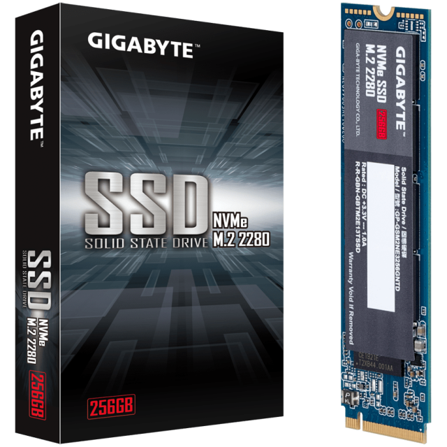 SSD M2 NVMe Gigabyte PCIe de 256GB