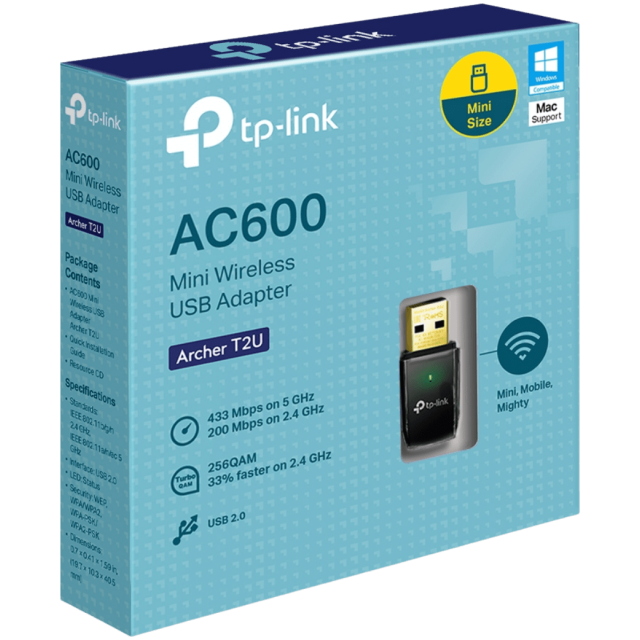 Adaptador WiFi TP-Link AC600 Archer T2U