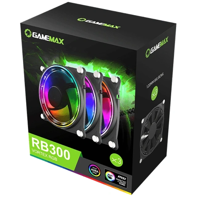 KIT Fan Cooler GAMEMAX RB300 VORTEX RGB