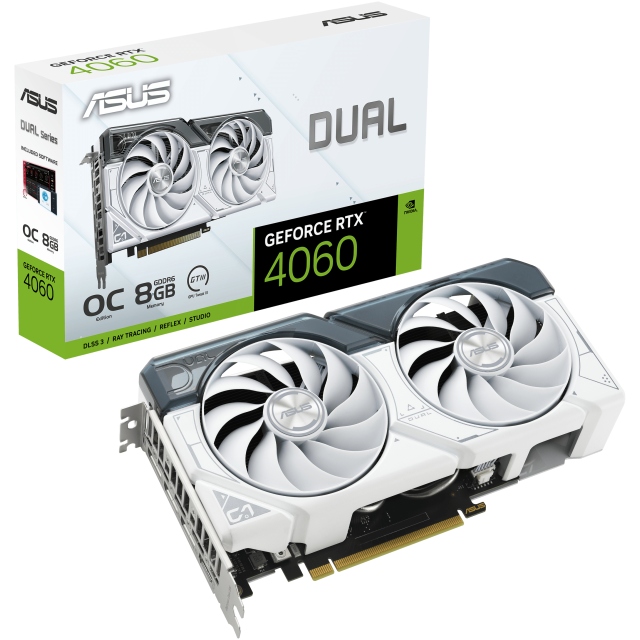 Placa de Video ASUS Dual RTX 4060 8GB White