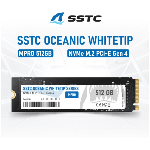 SSD M2 NVMe SSTC Oceanic Whitetip Max-III Pro 512GB Gen 4