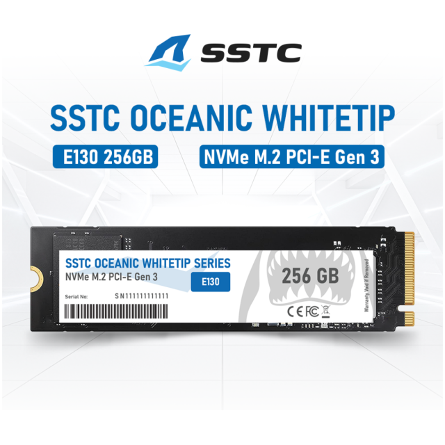 SSD M2 NVMe SSTC Oceanic Whitetip E130 de 256GB Gen 3