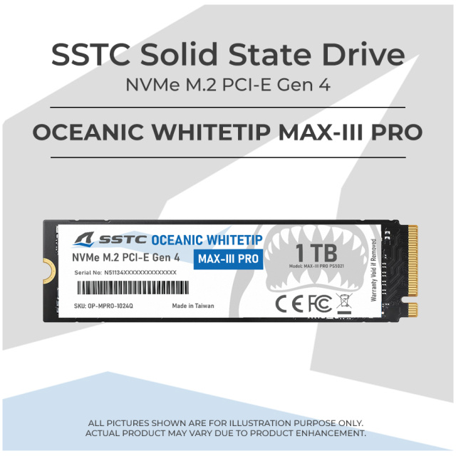 SSD M2 NVMe SSTC Oceanic Whitetip Max-III Pro 2TB Gen 4