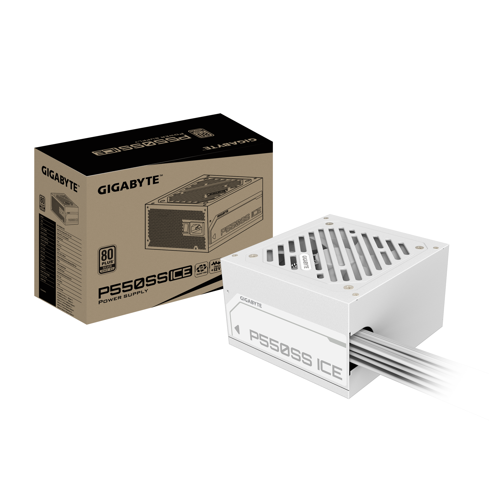 FUENTE GIGABYTE P550SS ICE 80 SILVER