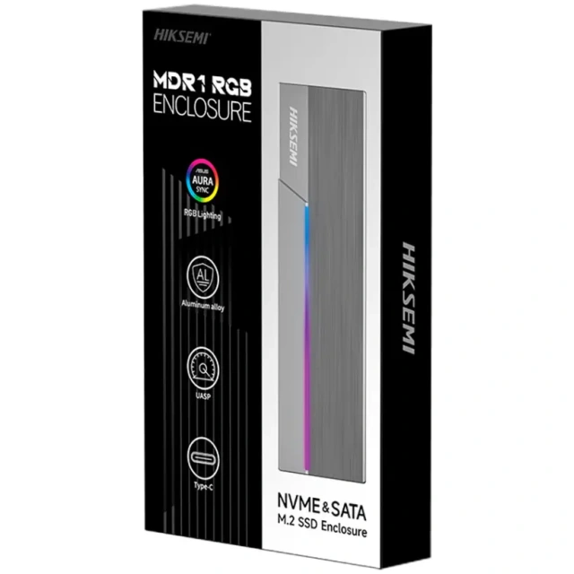 CARRY DISK M.2 SSD Nvme y  Sata Type-C Hiksemi MDR1 RGB